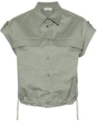 Peserico - Drawstring Sleeveless Shirt - Lyst