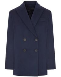 Giorgio Armani - Double-Breasted Wool Blazer - Lyst
