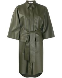 Closed Blousejurk Met Ceintuur - Groen