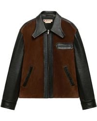 Marni - Veste En Cuir À Croûte Devant - Lyst