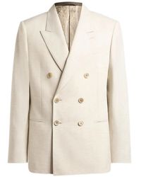 Etro - Double-Breasted Peak-Lapels Blazer - Lyst