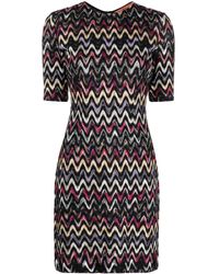 Missoni - Zigzag-embroidered wool-blend dress - Lyst