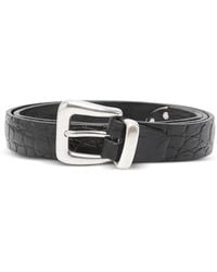 Eraldo - Crocodile-Effect Buckle Belt - Lyst