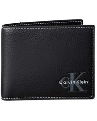 Calvin Klein - Portemonnaie Mit Logo-Print Und Ziernähten - Lyst