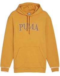 PUMA - Logo-Print Drawstring Hoodie - Lyst