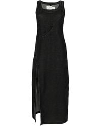 Feng Chen Wang - Sleeveless Denim Maxi Dress - Lyst