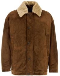 Salvatore Santoro - Veste En Daim À Col Lainé - Lyst