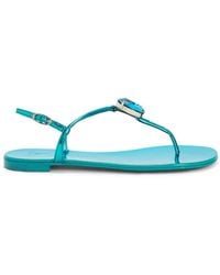 Giuseppe Zanotti - Anthonia Metallic-Effect Flat Sandals - Lyst