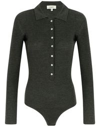 CAYET - Jill Ribbed-Knit Bodysuit - Lyst
