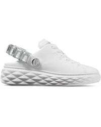 Jimmy Choo - Diamond Maxi/Crystal Leather Sneaker - Lyst