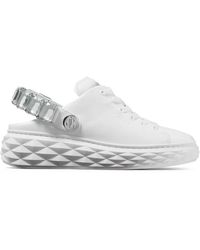 Jimmy Choo - Diamond Maxi/Crystal Leather Sneaker - Lyst