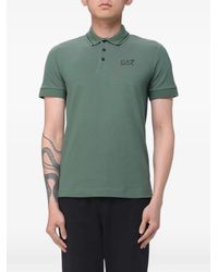 EA7 - Polo À Logo Imprimé - Lyst