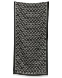 McQueen - Sciarpa Con Frange E Motivo Teschio - Lyst