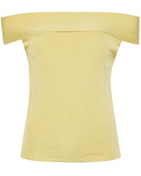Fabiana Filippi - Off-Shoulder Fine-Ribbed Top - Lyst