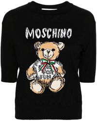 Moschino - Intarsien-Pullover mit Teddy - Lyst