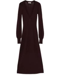 Elisabetta Franchi - Vネック バルーンスリーブ ドレス - Lyst