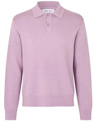 Samsøe & Samsøe - Sanino Long-Sleeve Polo Shirt - Lyst