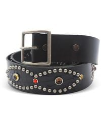 HTC - Stud-Embellished Crystal-Embellished Belt - Lyst
