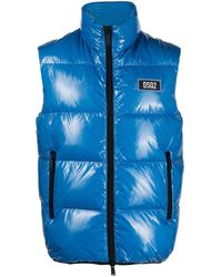DSquared² - Logo Patch Padded Gilet - Lyst