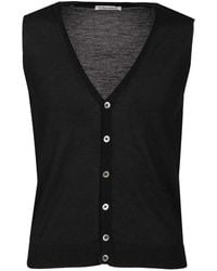 Al Duca d'Aosta - Button-Up Sleeveless Knitted Cashmere Vest - Lyst
