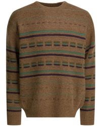 Beams Plus - Maglione Girocollo A Righe - Lyst