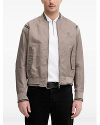 ARMANI EXCHANGE - Logo-Embroidered Bomber Jacket - Lyst