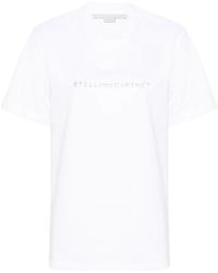 Stella McCartney - Cotton Logo Printed Tee - Lyst