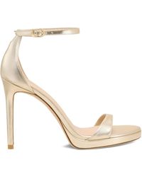 Stuart Weitzman - Sandalen Met Enkelbandjes En Plateauzool - Lyst