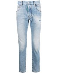 DSquared² - Skinny Washed Denim Jeans - Lyst
