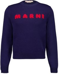 Marni - Logo-Embroidered Sweater - Lyst
