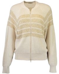 Brunello Cucinelli - Sequin-Embellished Full-Zip Cardigan - Lyst
