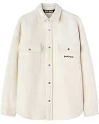 Palm Angels - Logo-embroidered Twill Shirt Jacket - Lyst