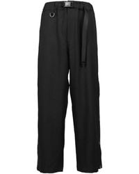 Y-3 - Sports Uniform Three-Stripes Press-Stud Trousers - Lyst