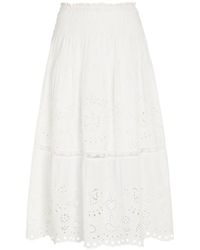 LoveShackFancy - Mallow A-Line Midi Skirt - Lyst