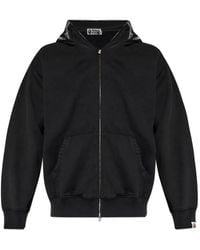 A Bathing Ape - Shark Patch-Detail Cotton Hoodie - Lyst