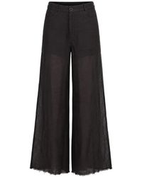 Masnada - Baggy Frayed-Edge Trousers - Lyst