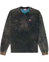 DIESEL - Acid-Wash Long-Sleeve T-Shirt - Lyst
