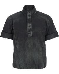 DIESEL - Camisa vaquera con cuello alto - Lyst