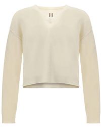 Rick Owens - Maglione A Coste Con Scollo A V - Lyst