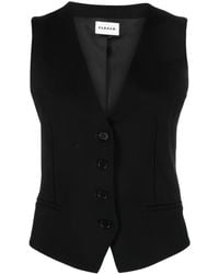 P.A.R.O.S.H. - V-Neck Buttoned Waistcoat - Lyst