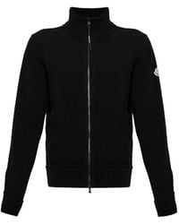 Moncler - Logo-Patch Zip-Up Cardigan - Lyst