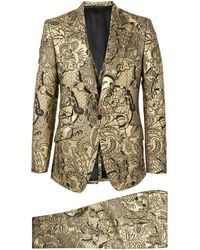 Dolce & Gabbana Floral Brocade Two-piece Suit - Metallic