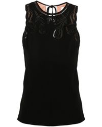 Paul Smith - Corded-lace Sleeveless Blouse - Lyst