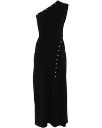 Maje - Asymmetrische Gebreide Maxi-Jurk - Lyst