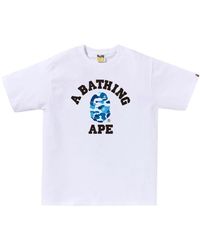 A Bathing Ape - Abc Camo College Cotton T-shirt - Lyst