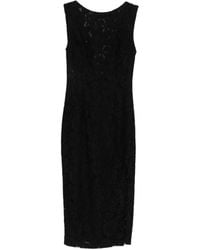 Pinko - Midi Drupa Lace Slit Dress - Lyst