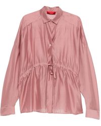 Thelatest - Drawstring Buttoned Shirt - Lyst