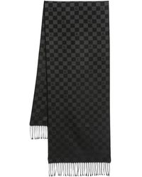 Karl Lagerfeld - Check-Pattern Wool Scarf - Lyst
