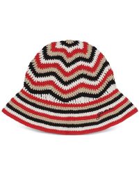 Ganni - Organic-cotton Crochet Bucket Hat - Lyst