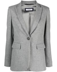 Peserico - Pinstriped Single-breasted Blazer - Lyst